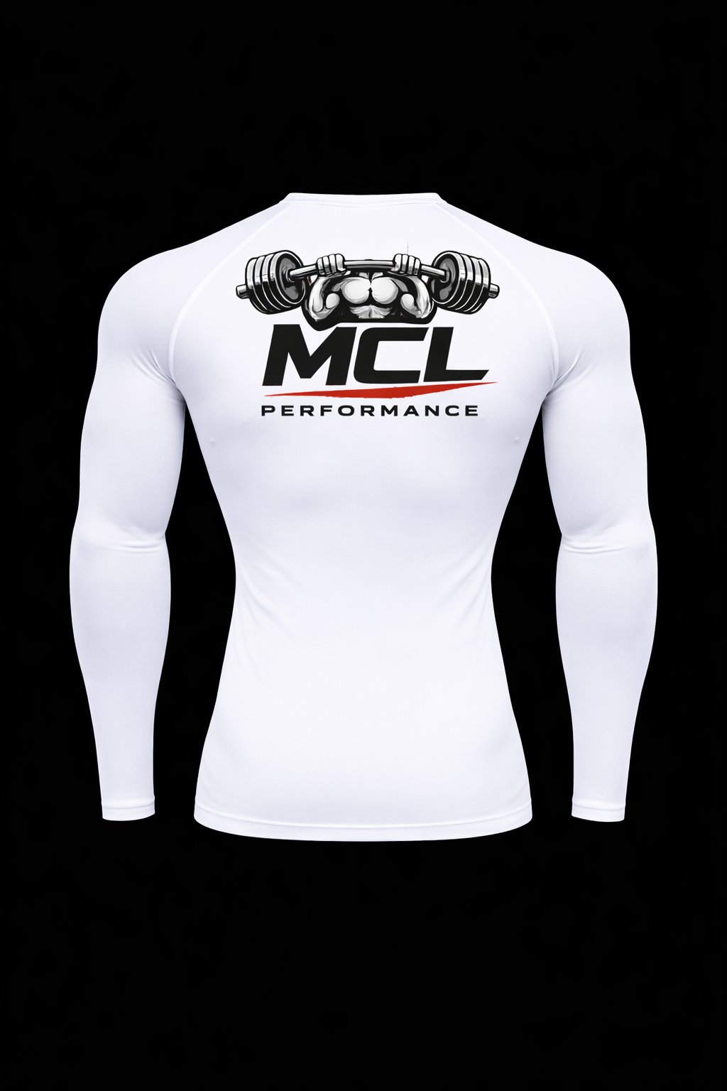 Tricou Compresie Alb cu Mânecă Lungă