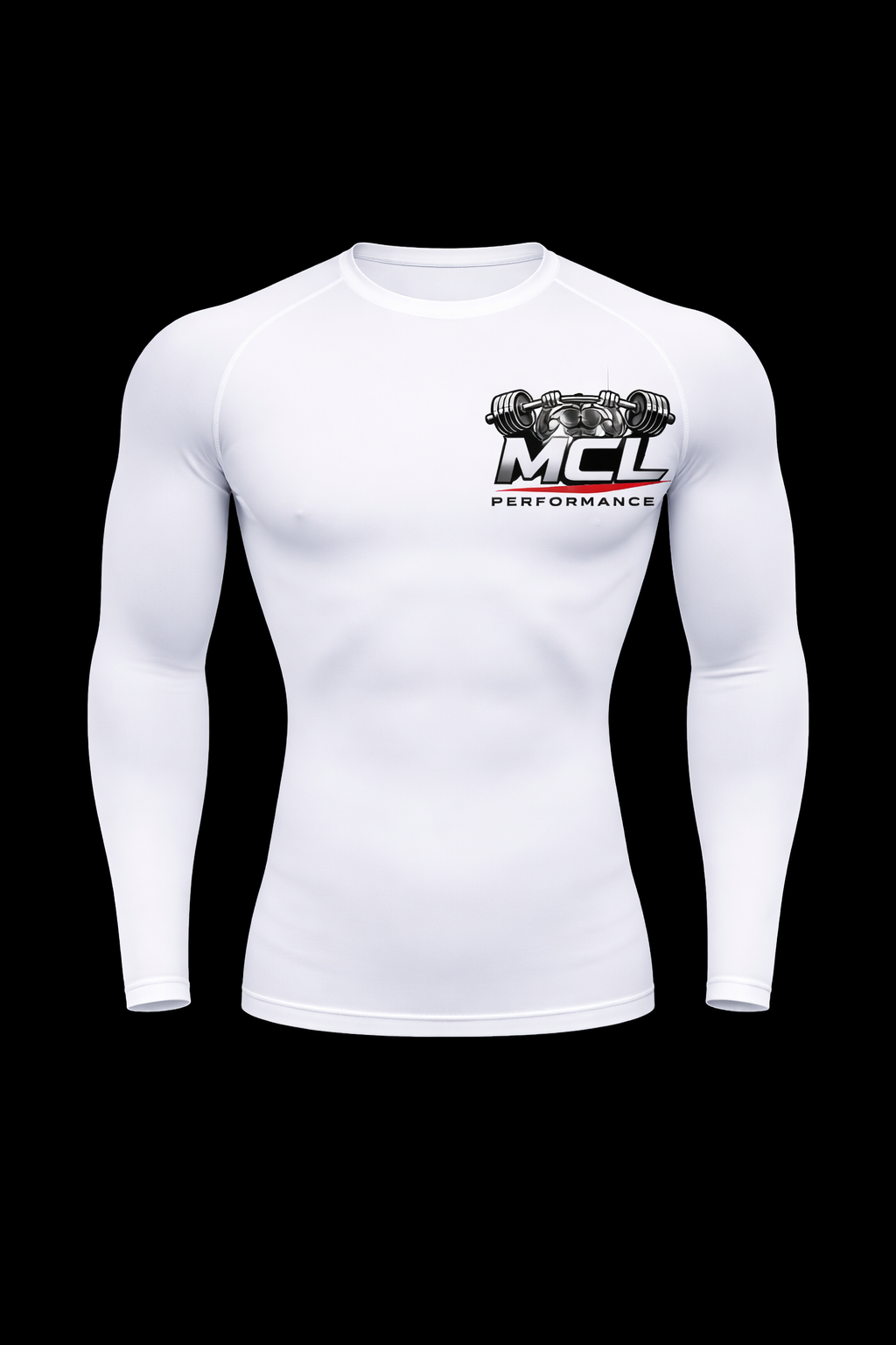 Tricou Compresie Alb cu Mânecă Lungă